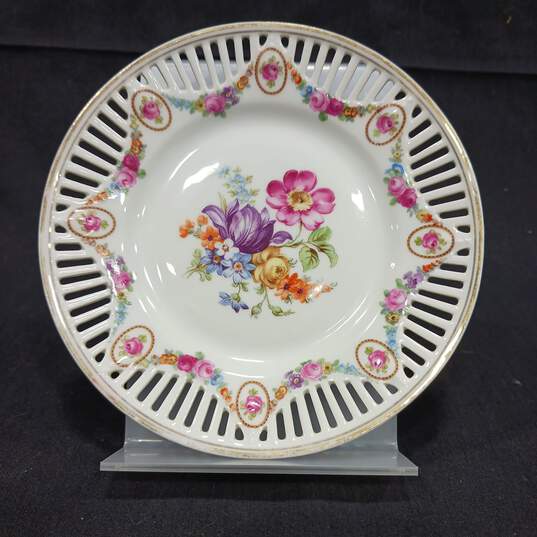 2 Bavarian Saucer Plates w/ Floral Design image number 3