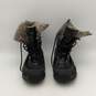 Ugg Mens Black Gray Fur Trim Round Toe Lace Up Ankle Winter Boots Size 11 image number 1