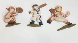 Vintage  Set of 3  Metal Baseball Playing Kids Room Décor by Sexton