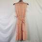 Nanette Lepore Pink and White Checkered Sleeveless Sheer Dress Sz 4 NWT image number 2