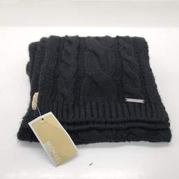 Michael Kors Black Knit Acrylic Scarf