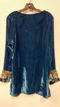 Women's Soft Surrounding Size Large Blue Velvet Shirt image number 2
