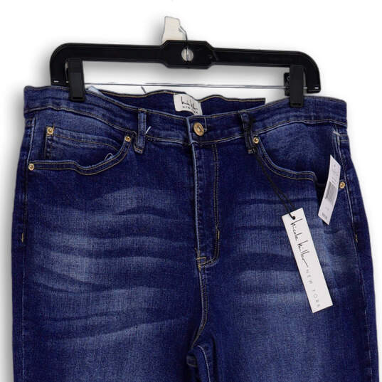 NWT Womens Blue Denim Medium Wash High Rise Skinny Leg Jeans Size 14 image number 3