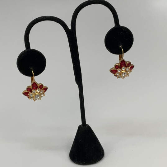 Designer Joan Rivers Gold-Tone Crystal Cut Stone Dangle Earring image number 1