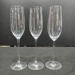 Set of 1 Schott Zwiesel Clear Crystal Flute Champagne Glass And 2 Unbranded Clear Crystal Flute Champagne Glasses