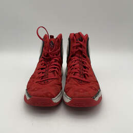 Mens D Rose Boost C77290 Red White Lace-Up Mid Top Basketball Shoes Size 13
