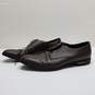 AUTHENTICATED Prada Brown Leather Lace Up Oxfords Size 11 image number 2
