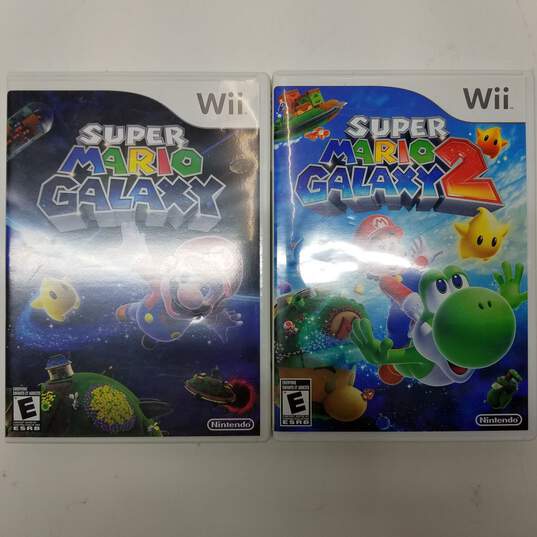 Super Mario Galaxy 1 & 2 Nintendo Wii Game Bundle image number 1
