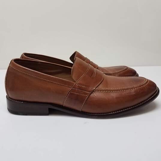 Johnston & Murphy Men's Brown Leather Penny Loafers Size 11 image number 3
