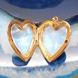 14K Yellow Gold Heart Shaped Pendant W/ Diamond alternative image