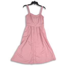 Madewell Womens Pink Sleeveless Button Front Sweetheart Neck A-Line Dress Size 2