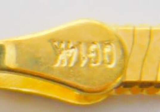 Elegant 14K Yellow Gold Herringbone Chain Necklace 13.1g image number 3