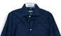 Mens Blue Long Sleeve Spread Collar Slim Fit Button-Up Shirt Size Medium image number 3