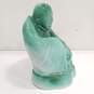Vintage Ceramic Green Glazed Seated Happy Buddha Statue 9" image number 5