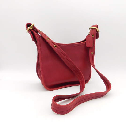 Coach, Bags, Vintage Leather Red Coach Mini Bag