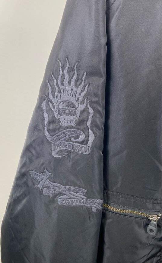 Harley Davidson Men Black Bomber Jacket L image number 4