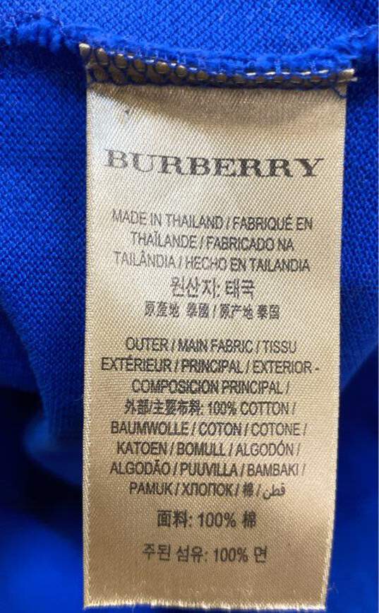 Burberry Blue Polo Shirt - Size Small image number 10