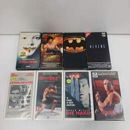 8PC Assorted Action & Sci-Fi Themed VHS Movie Bundle