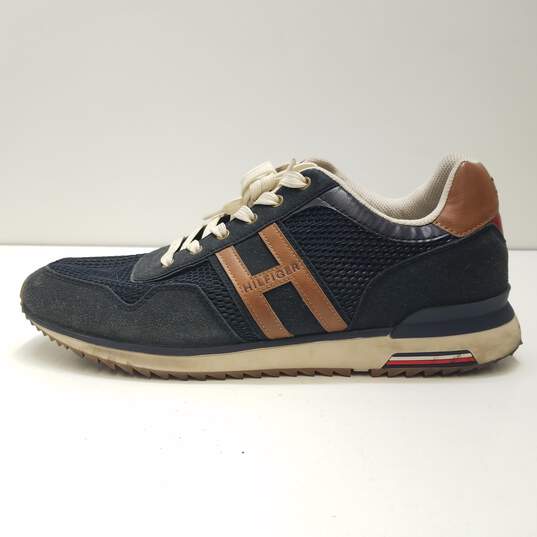 Buy the Tommy Hilfiger Men\'s 12 Navy Blue Lace Up TMVALEN2-M Shoes Sneakers  | GoodwillFinds