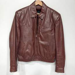 Men’s Vintage Wilsons Leather Leather Cropped Full-Zip Jacket Sz 42