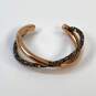 Designer Swarovski Rose Gold Crystaldust Cross Fashionable Cuff Bracelet image number 2