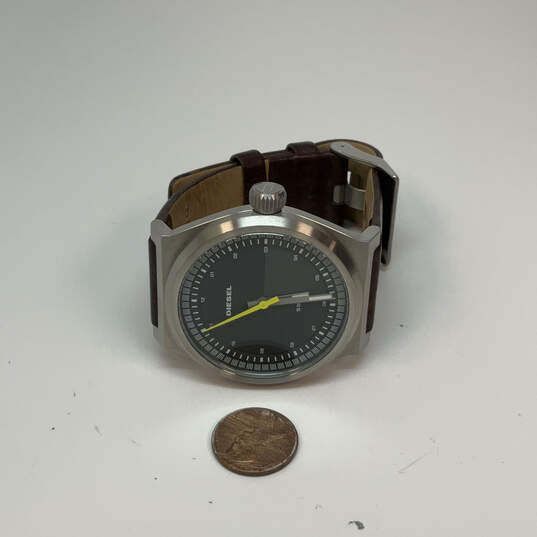 Designer Diesel Silver-Tone Round Dial Adjustable Strap Analog Wristwatch image number 2