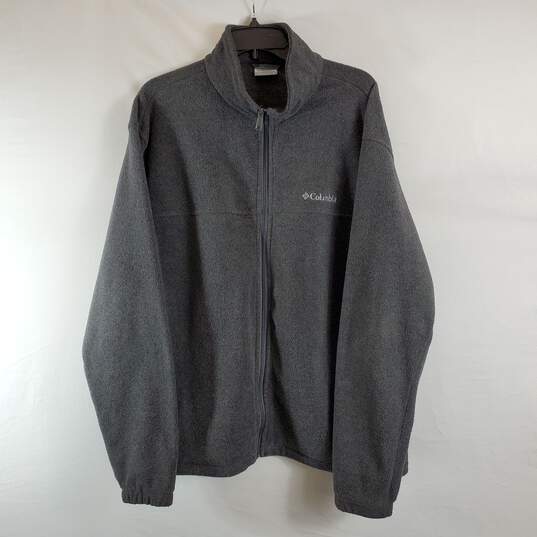 Columbia Men Grey Fleece Jacket XL image number 1