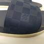 Louis Vuitton Blue Damier Embossed Rubber Waterfront Slides Men's Size 9.5 image number 8