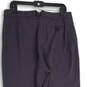 Womens Purple Flat Front Slash Pocket Straight Leg Dress Pants Size 12 image number 4