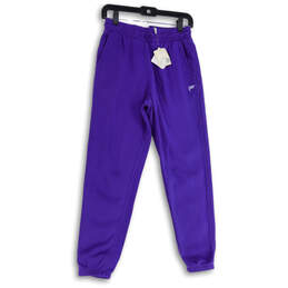 NWT Womens Purple Elastic Waist Drawstring Activewear Sweatpants Size XS