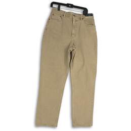 Abercrombie & Fitch Mens Beige Denim High Rise Straight Leg Jeans Size 31/12