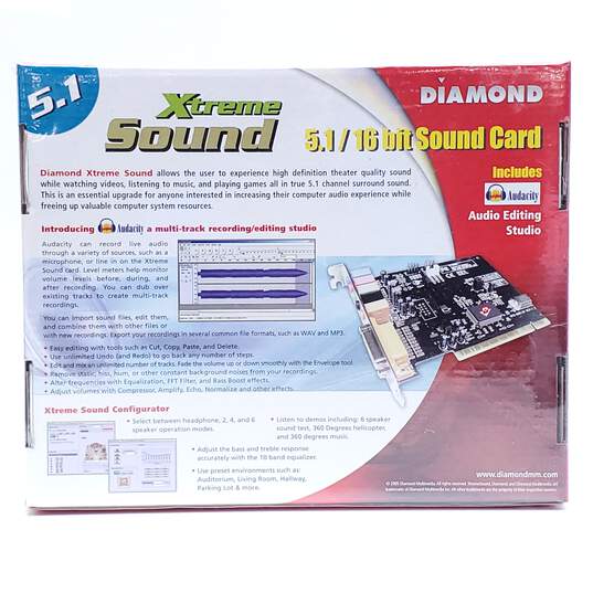 DIAMOND Xtreme Sound 5.1 | 16-bit Desktop Sound Card (SEALED) image number 3