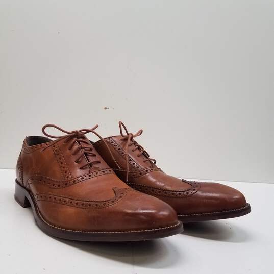 Cole Haan C12210 Warren Brown Leather Wingtip Oxford Dress Shoes Men's Size 10.5 M image number 3