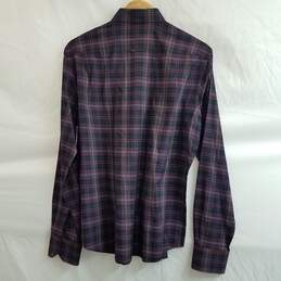 Vince Plaid Cotton Long-Sleeve Shirt Coastal Brickman Red Size M alternative image