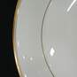 Pair of White with Gold Tone Trim Bone China Narumi Wheaton Salad Bowls image number 5
