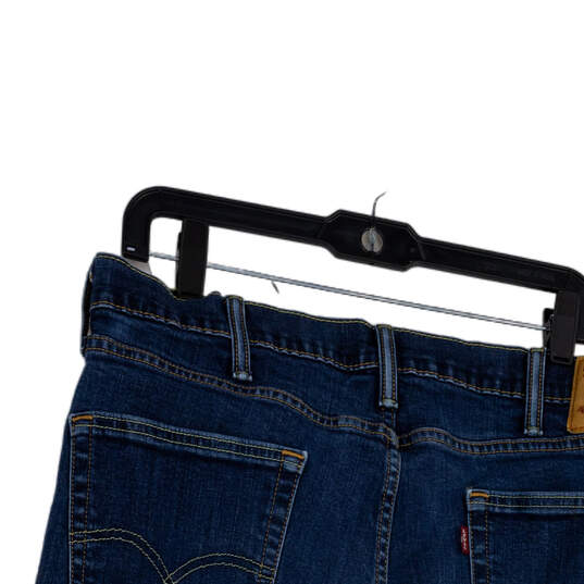 Mens Blue 514 Medium Wash Denim Stretch Pockets Straight Leg Jeans Sz 38x30 image number 4