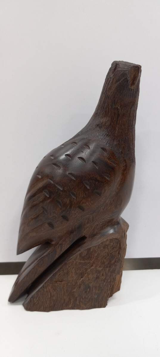 Vintage Wooden Bird Statue image number 1