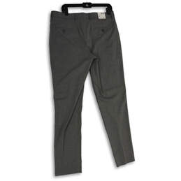 NWT Mens Gray Flat Front Slim Fit Slash Pocket Dress Pants Size W32 L34 alternative image