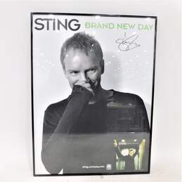 Sting SIGNED Brand New Day Promo Band Poster Framed