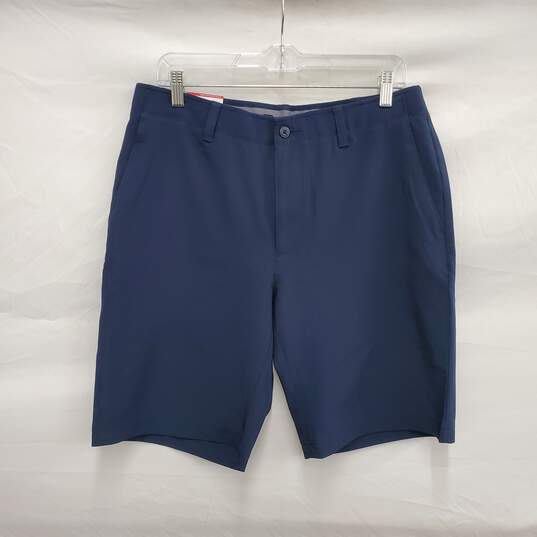 NWT PGA Tour MN's Active Waist Band Stretch Blue Golf Shorts Size 34 image number 1