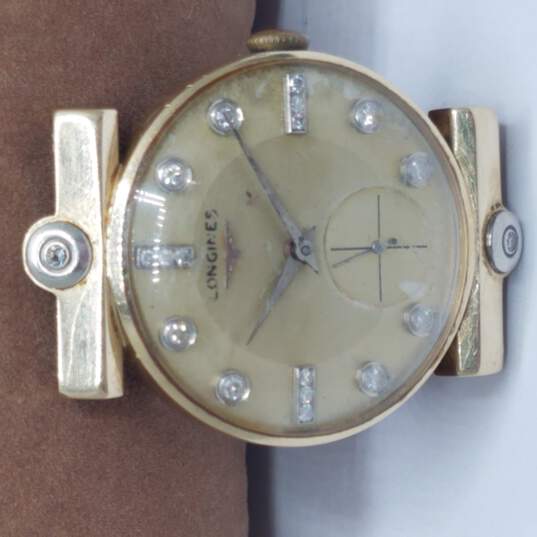 Very Rare Longines 22L 14k Gold W/Diamonds 17 Jewels Vintage Manual Wind Watch 19.5g image number 1
