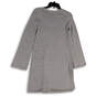 NWT Womens Gray Knitted Long Sleeve Crew Neck Short Sweater Dress Size XS image number 2