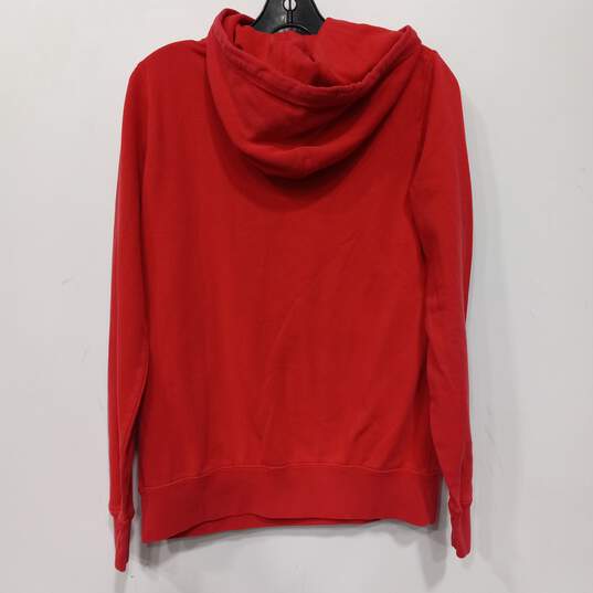 Nike "Just Do It" Red Pullover Hoodie Women's Size L image number 2