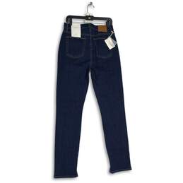 NWT Unpublished Womens Blue Denim Dark Wash High Rise Skinny Leg Jeans Sz 31X32 alternative image