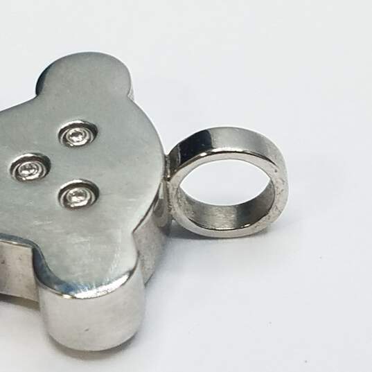 Tous Stainless Steel W/Diamonds Bear Charm 11.5g image number 3