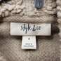 Style & Co Women Beige Sherpa Fleece Sweater S NWT image number 1