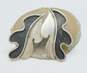 Vintage Caroline Gleick Rosene 925 Modernist Abstract Oak Leaf Screw Back Earrings 12.8g image number 2
