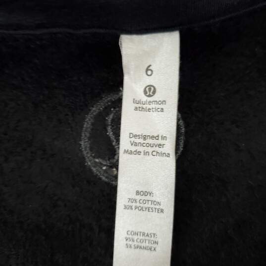 Lululemon Athletica WM's Full Zip Cotton Fleece Dark Charcoal Jacket Size 6 image number 3