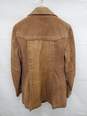 Men pioneer Wear RUSSET BROWN LEATHER/SUEDE CAR COAT/JACKET Size-12 image number 2