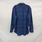 Pendleton Vintage Teal & Blue Wool Plaid Snap Button Shirt MN Size L image number 2